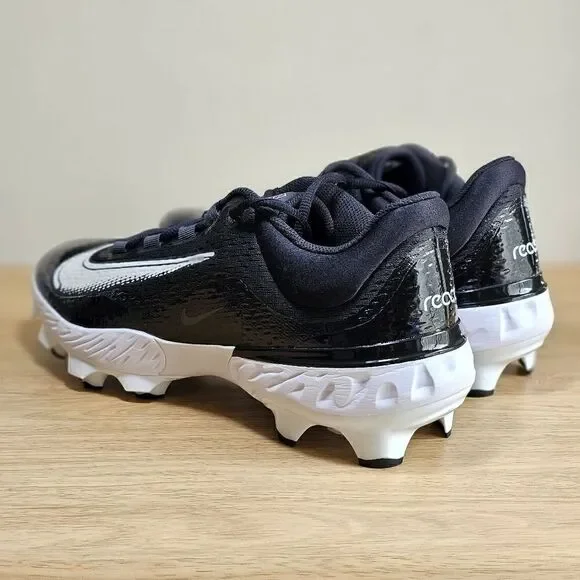 Nike Alpha Huarache Elite 4 Low MCS Baseball Cleats Shoes Black White Size 12